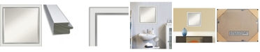 Amanti Art Eva Silver-tone Framed Bathroom Vanity Wall Mirror, 23.12" x 23.12"